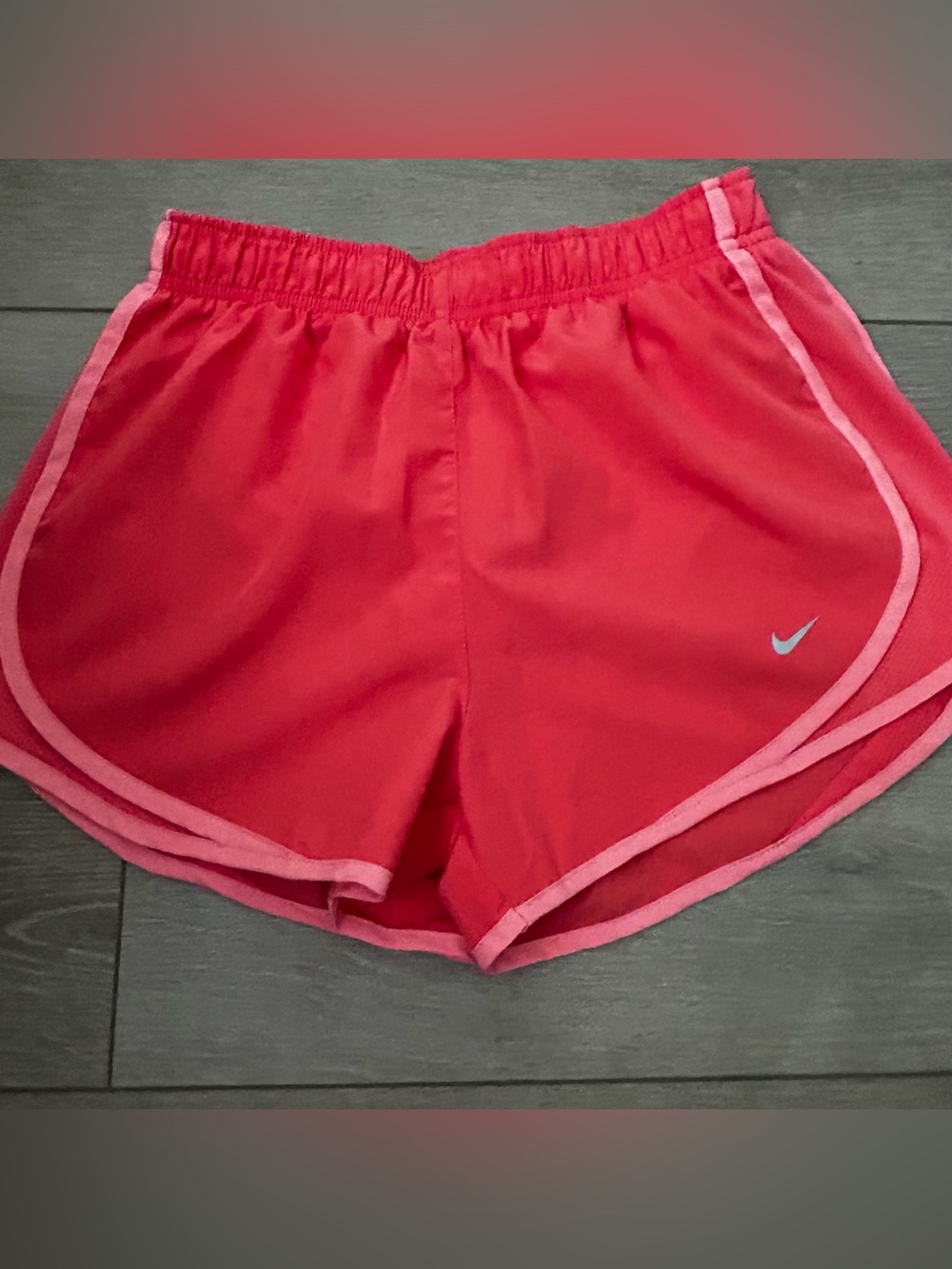 Nike Dri Fit Women's coral Running Shorts small